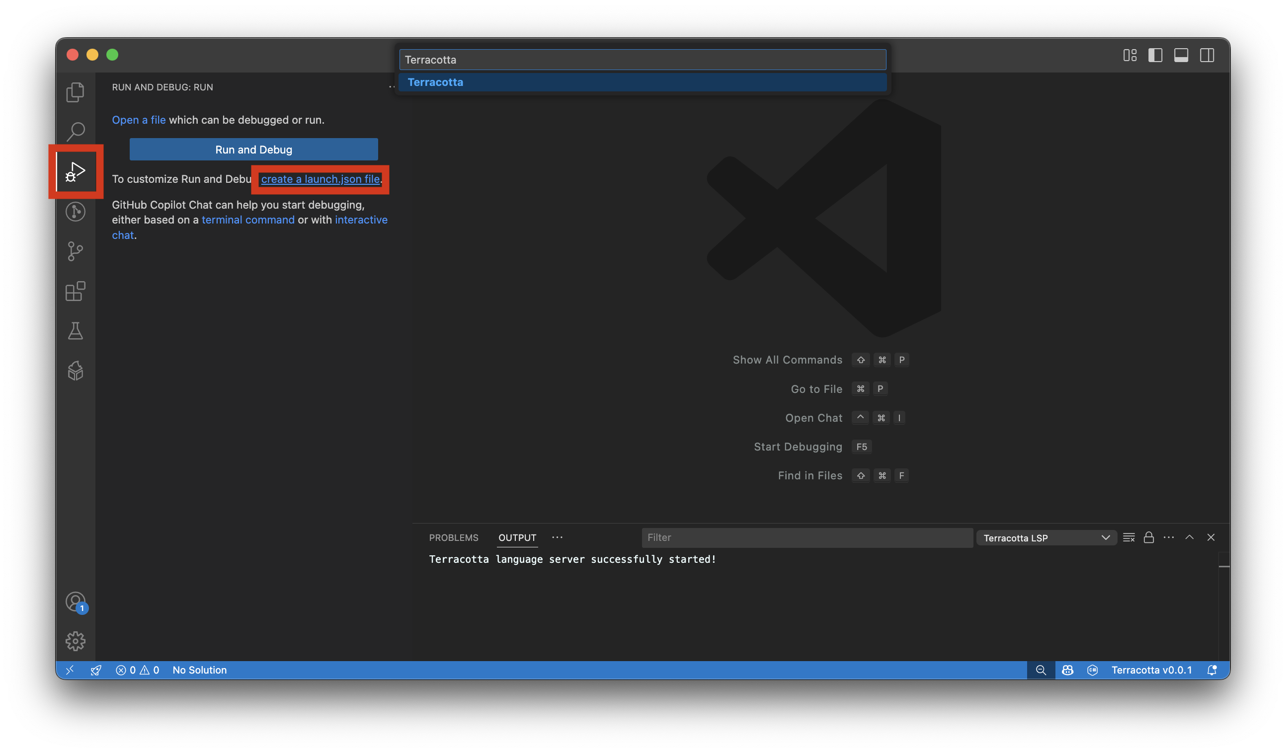 Create a launch.json file